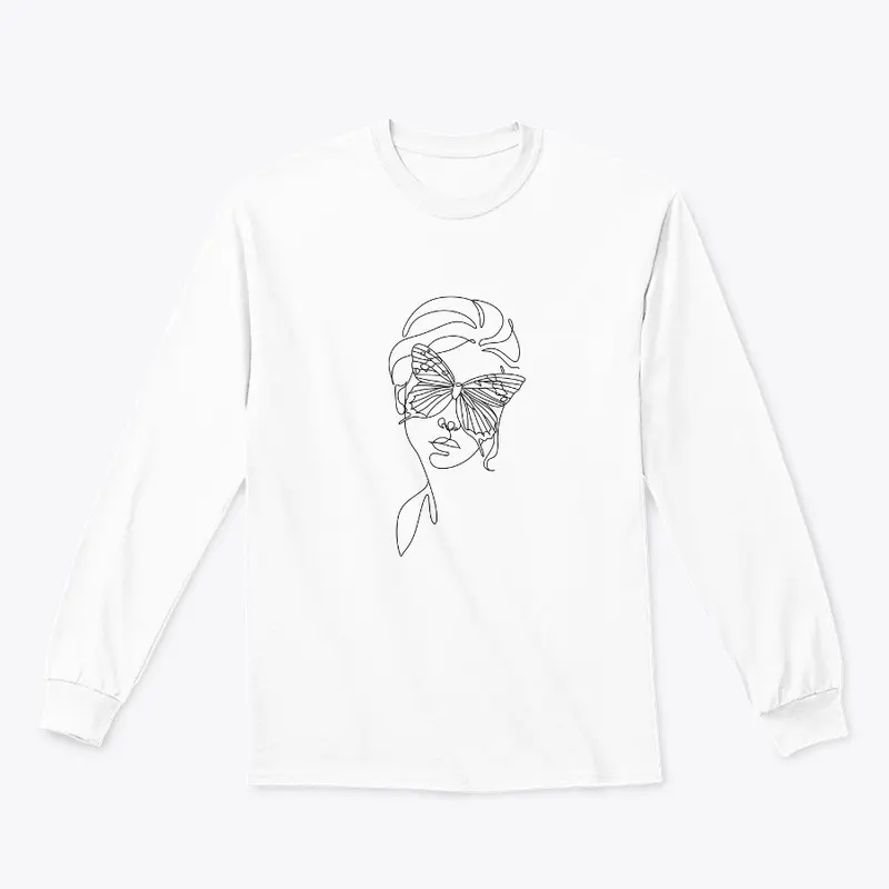 Stylish Chic:White Tee Girl Illustration