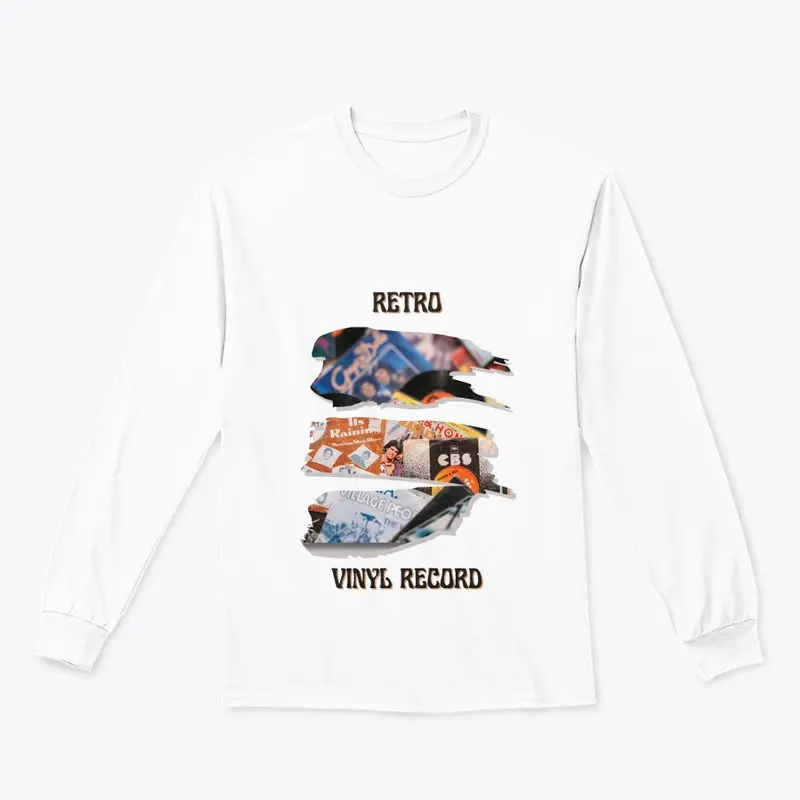 Retro Vinyl Vibes: Classic White Tee