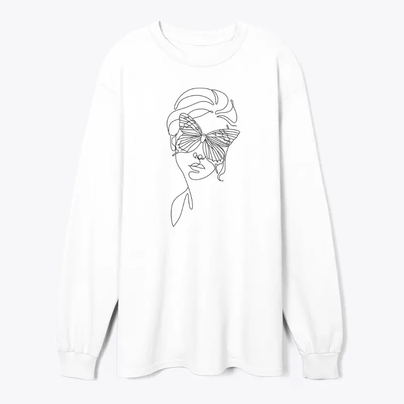 Stylish Chic:White Tee Girl Illustration